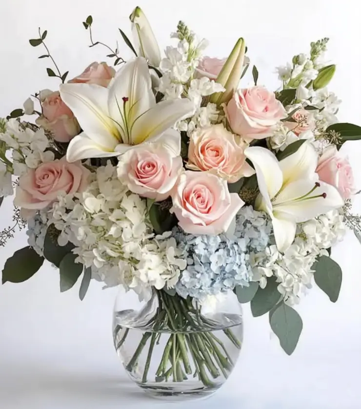 Precious Pink and Ivory Roses