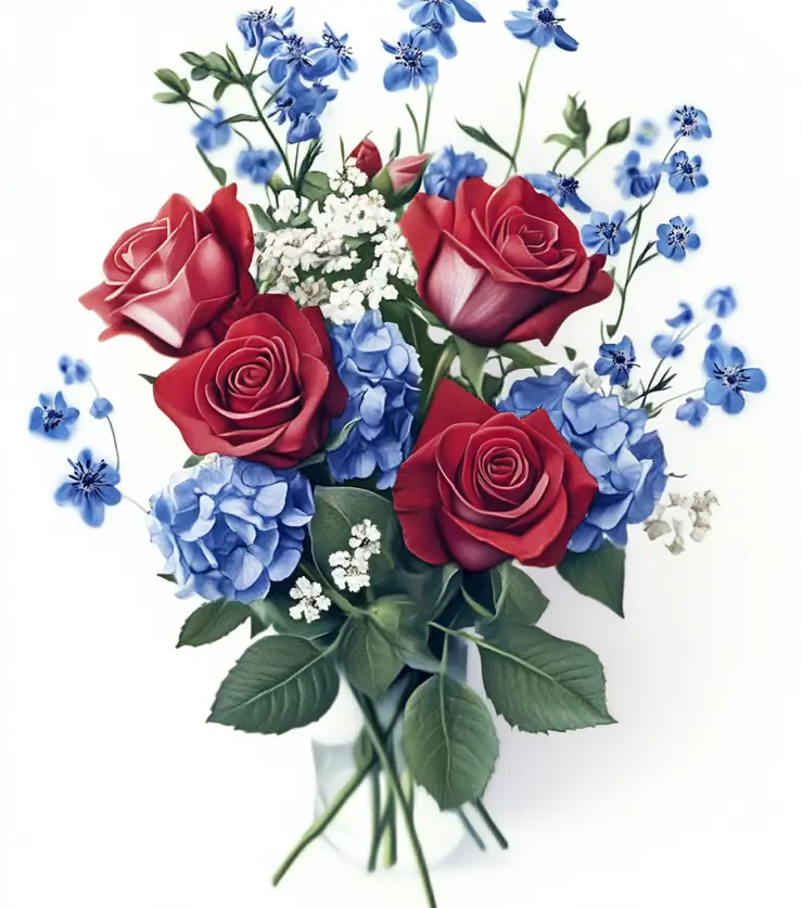 Blue and White Blossoms