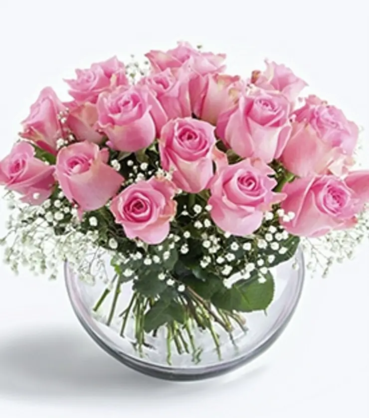 Pink Roses in a Vase