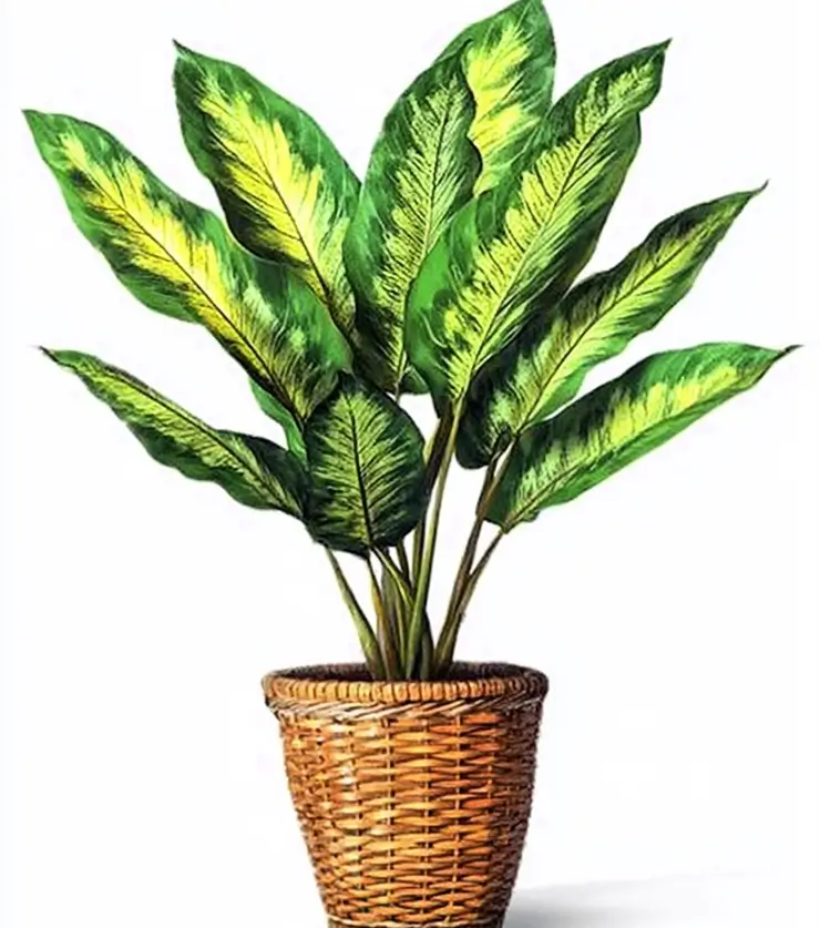 Pretty Dieffenbachia Basket
