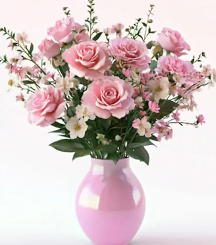 Elegant Arrangement of Pink Flowers
