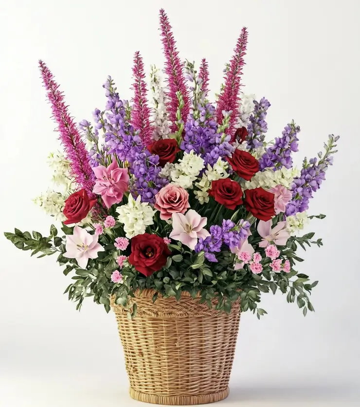 The Colorful Rose Basket