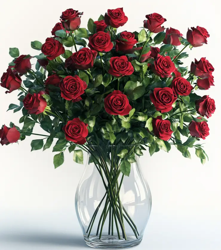 Two dozen fresh red roses