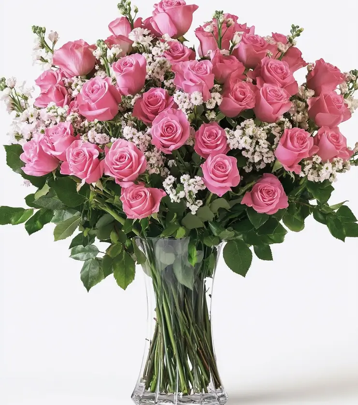 24 Pink Roses